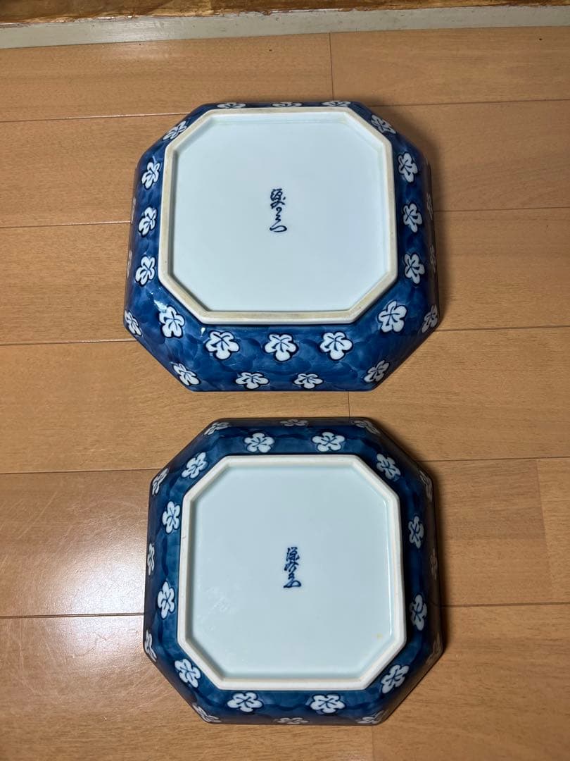 535 源右衛門　梅柄　皿　3客　未使用