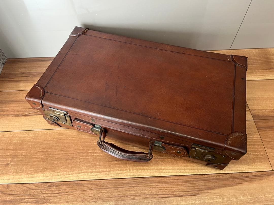 アンティーク 革製 レザー トランク ケース ビンテージ