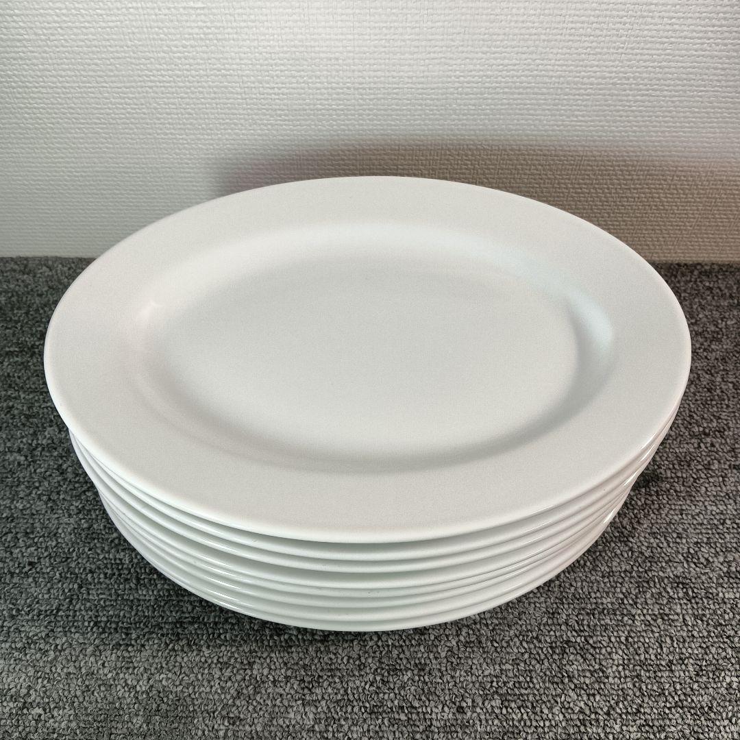 未使用 ホワイトオーバルプレート 8枚セット 倉庫保管品 幅約26cm