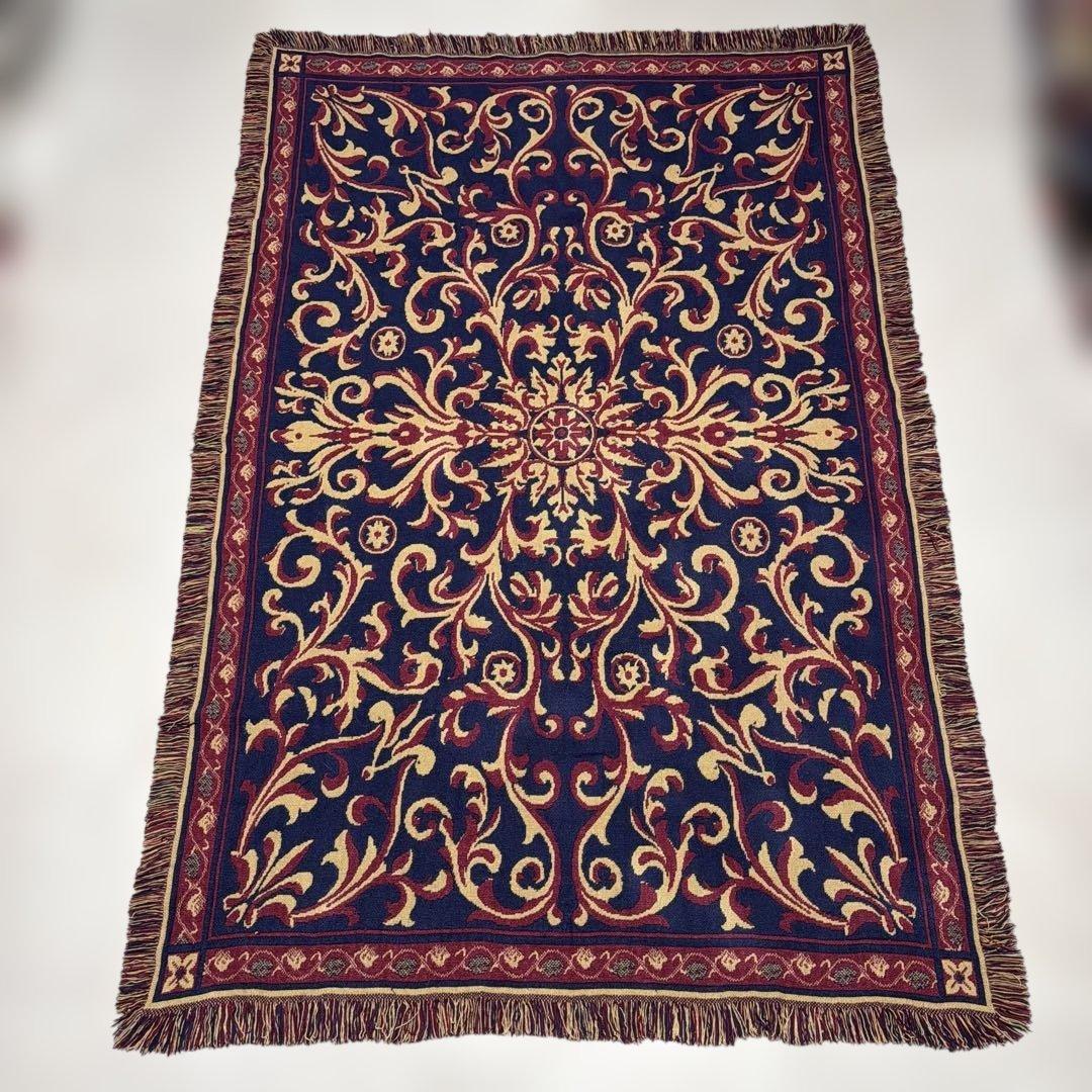 リバーシブル　柄　マルチカバー　ソファカバー　ヴィンテージラグ　183x123