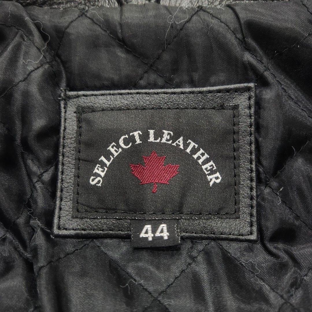 本革 ダブルライダースジャケット カウレザー 短丈 大きいサイズ 44 ブラック