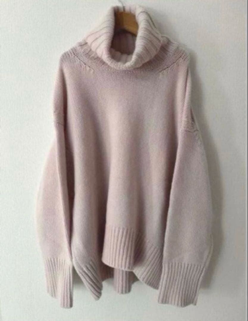 【GALERIE VIE】 ファインウール タートルネック　ニット　ピンク