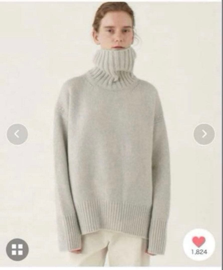 【GALERIE VIE】 ファインウール タートルネック　ニット　ピンク