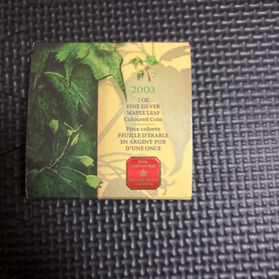 2003年 1オンス カナダ メープルリーフ 銀貨