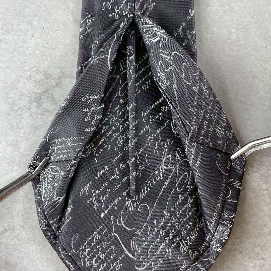 極美品✨ BERLUTI ベルルッティ カリグラフィ ネクタイ グレー