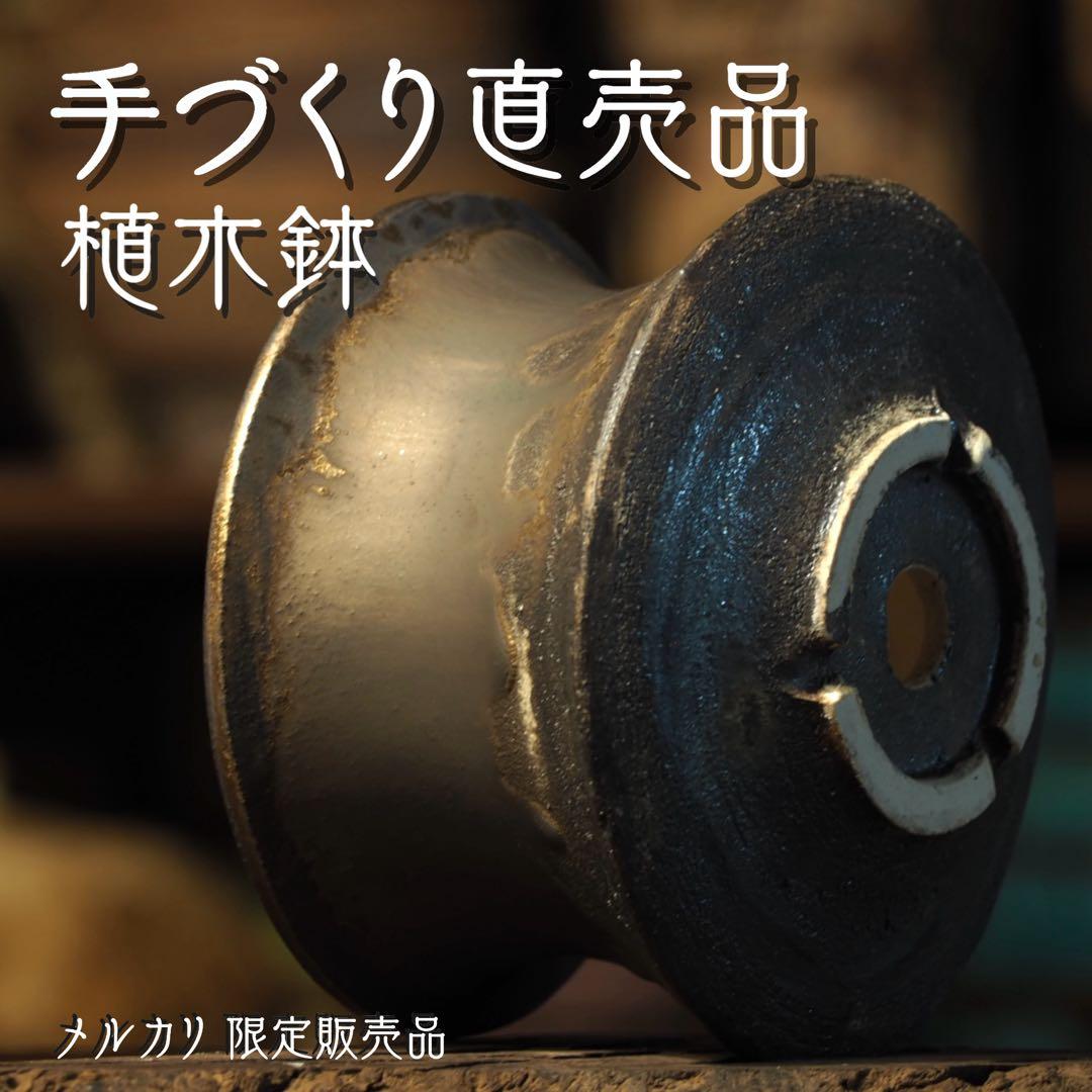 【鷲ノ巣】黒金彩　植木鉢(盆栽鉢)251004-1/1