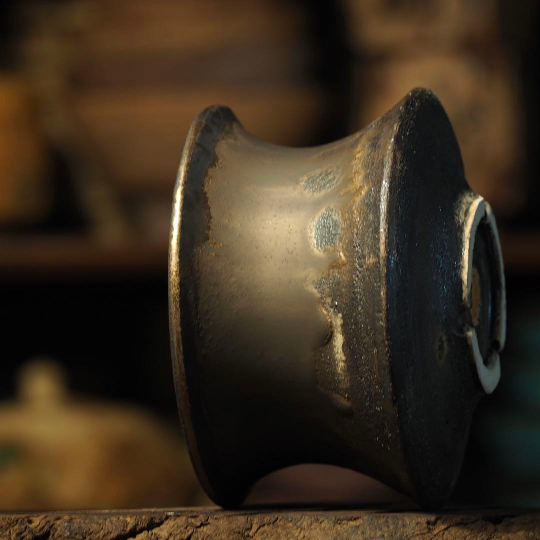 【鷲ノ巣】黒金彩　植木鉢(盆栽鉢)251004-1/1