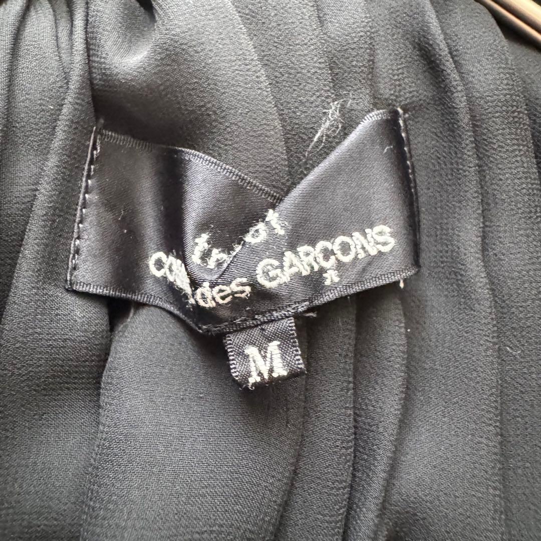 【トリココムデギャルソン】AD2010　キルティングベスト　M　フリル　シフォン