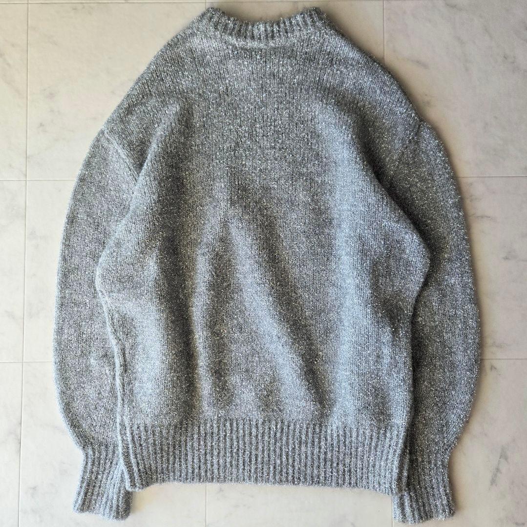 美品✨アンスクリア　ラメプルオーバー　ラメニット　シルバー　銀　オーバーサイズ