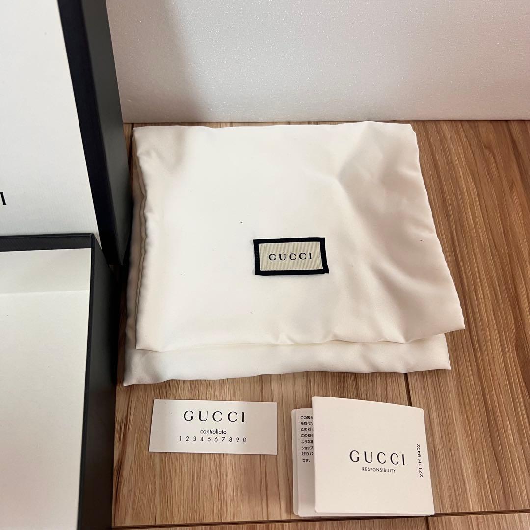 美品！GUCCI グッチGGマーモント 三つ折り財布　ピンクベージュ