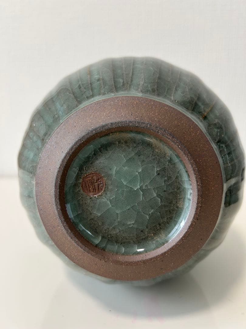 有田焼　青磁　壺　梶原茂正