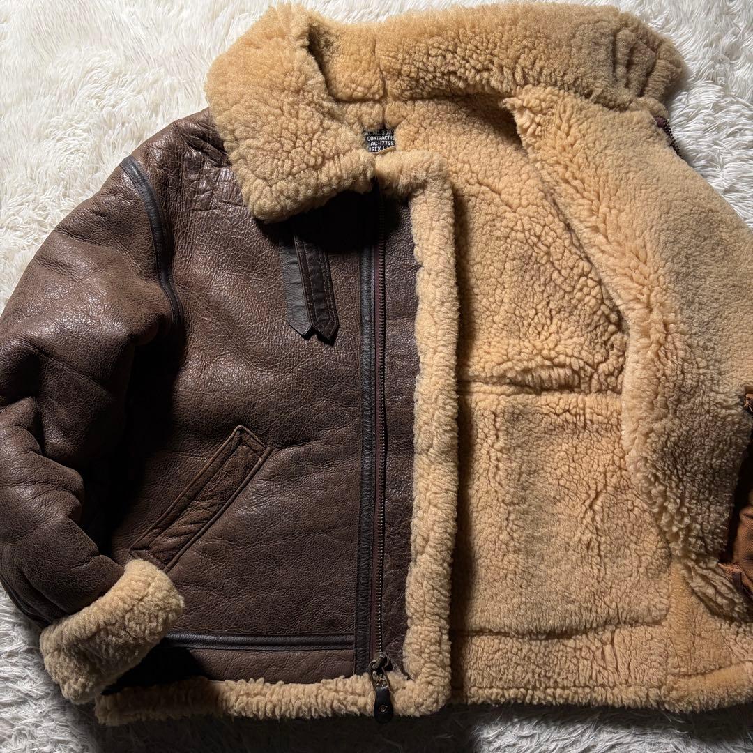 T*N様 米国製■AVIREX フライトジャケット　B-3 羊革　ムートン　ブラ