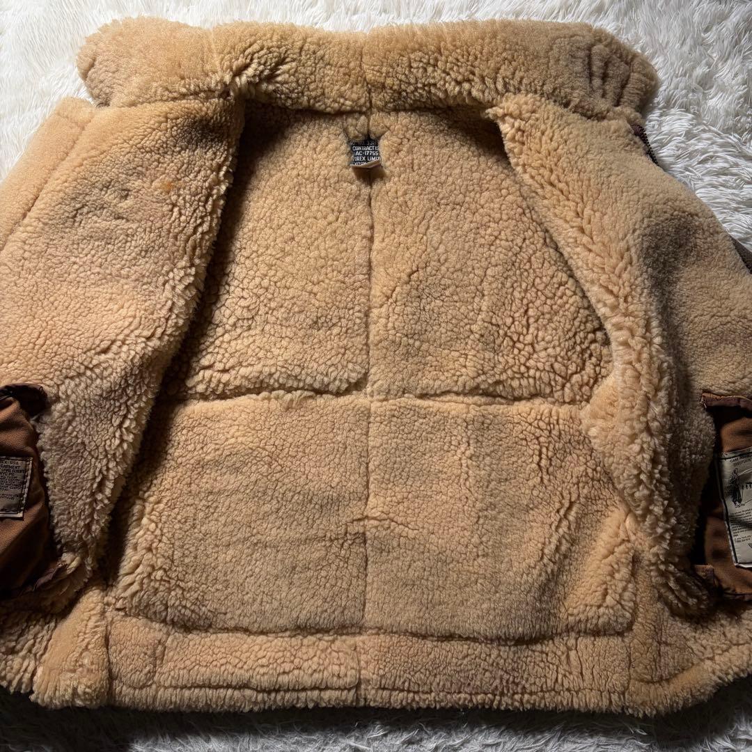 T*N様 米国製■AVIREX フライトジャケット　B-3 羊革　ムートン　ブラ