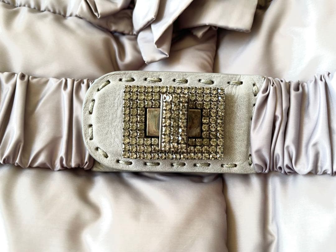 エルマンノシェルビーノ　ビジュ　フリル　ダウンジャケット 訳あり