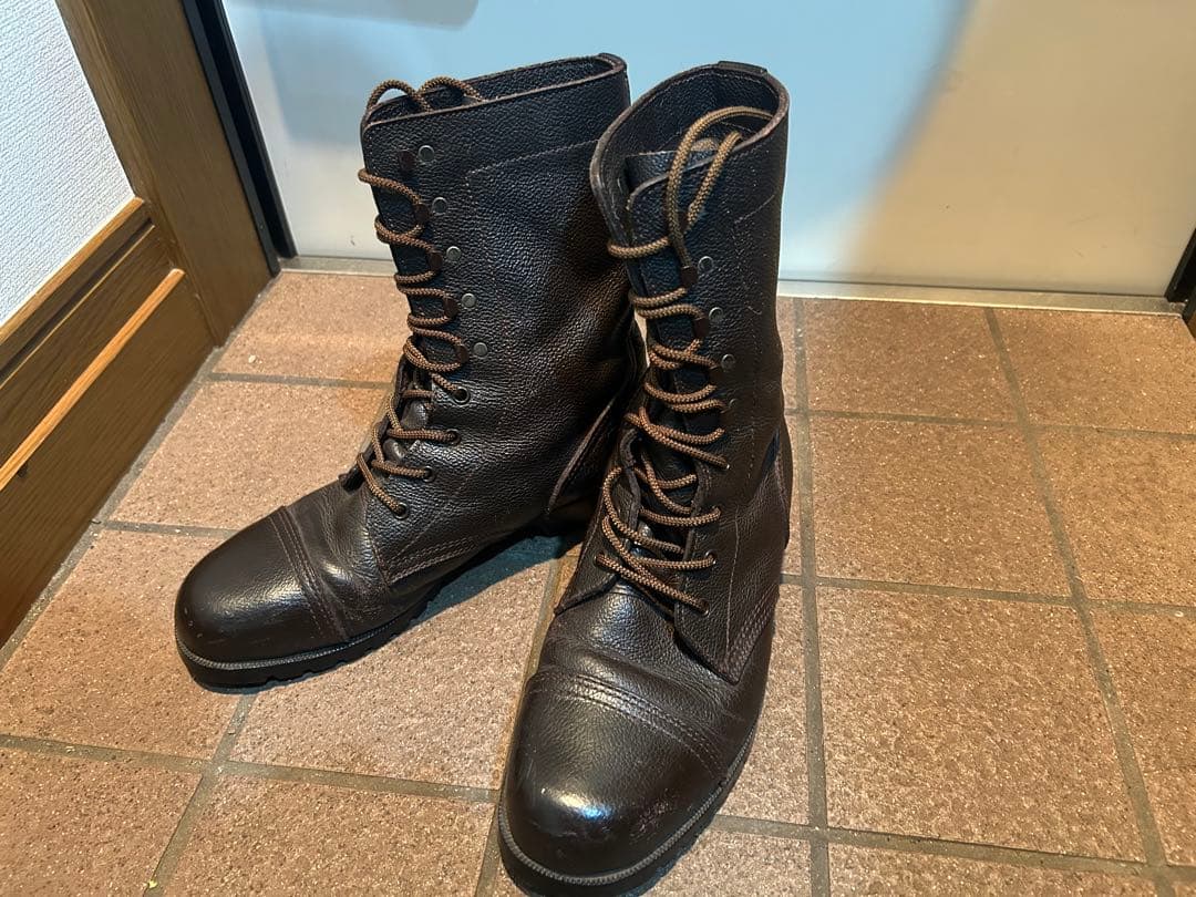 陸上自衛隊　フジ製靴　半長靴 茶革　27センチ