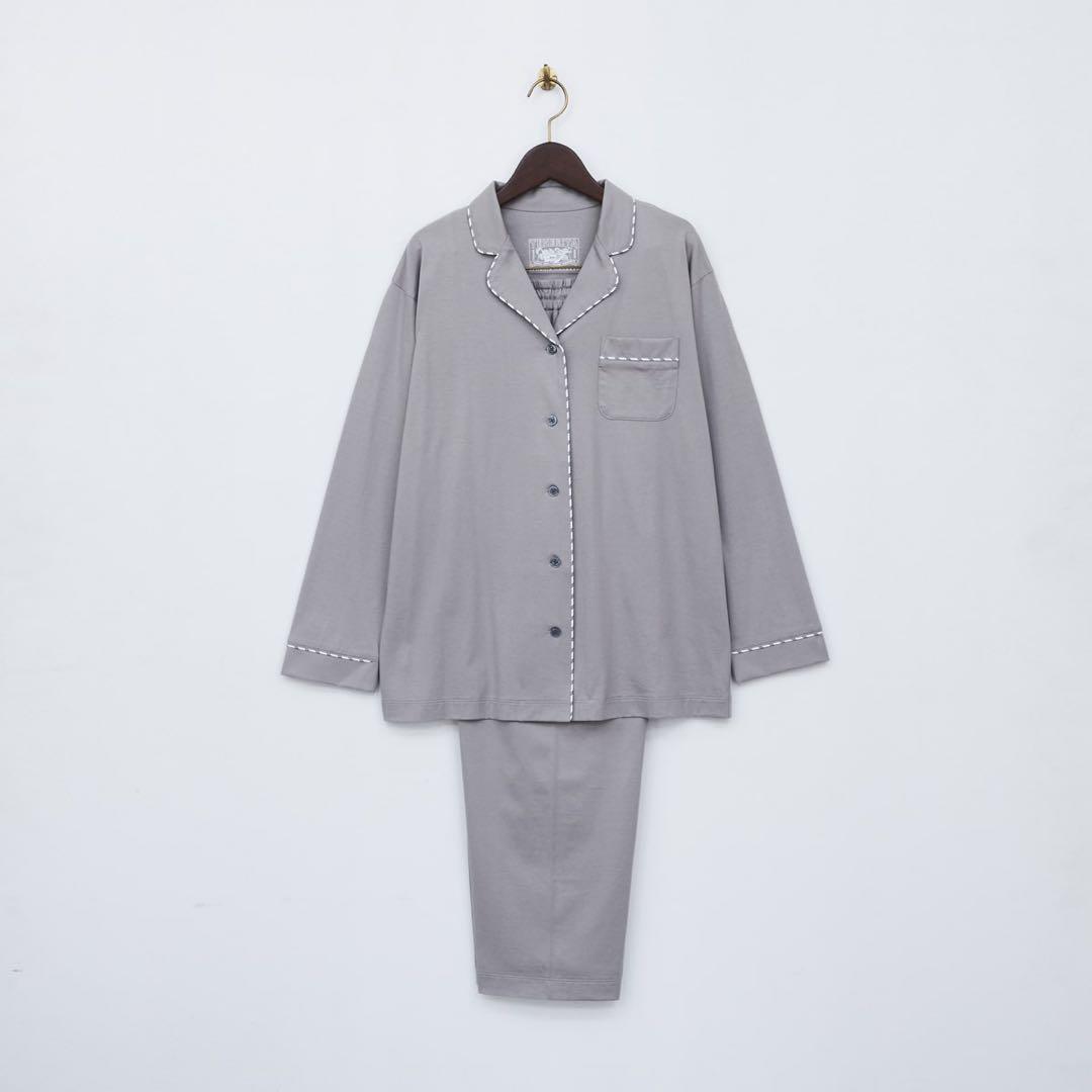 【新品未使用】テネリータ　80/2 プレーンジャージレディースパジャマ　グレー