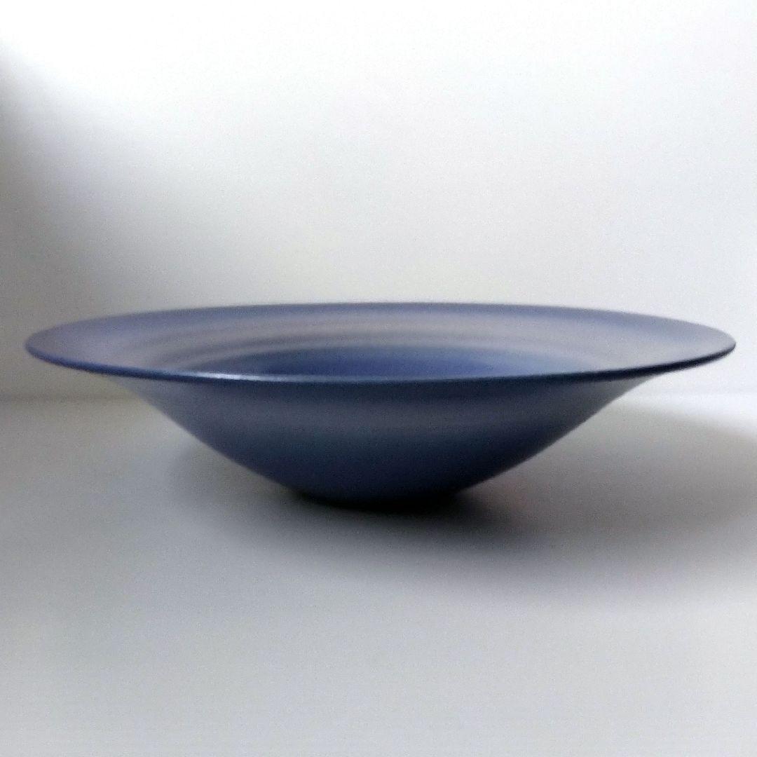 信楽焼 兼山窯 兼山シリーズ 池坊 花器 水盤 池坊好み 生け花 ブルー 青