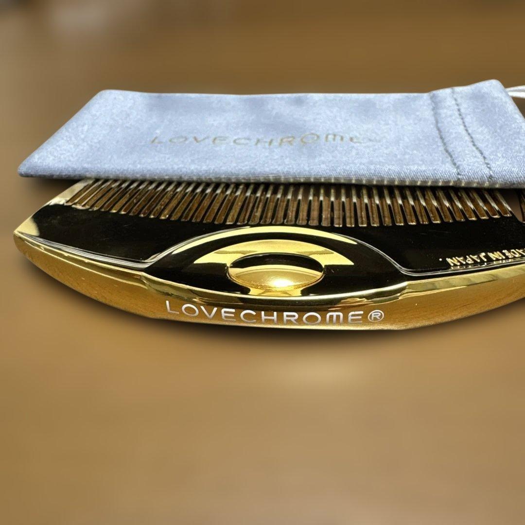 LOVE CHROME ゴールドコーム 専用ポーチ付き