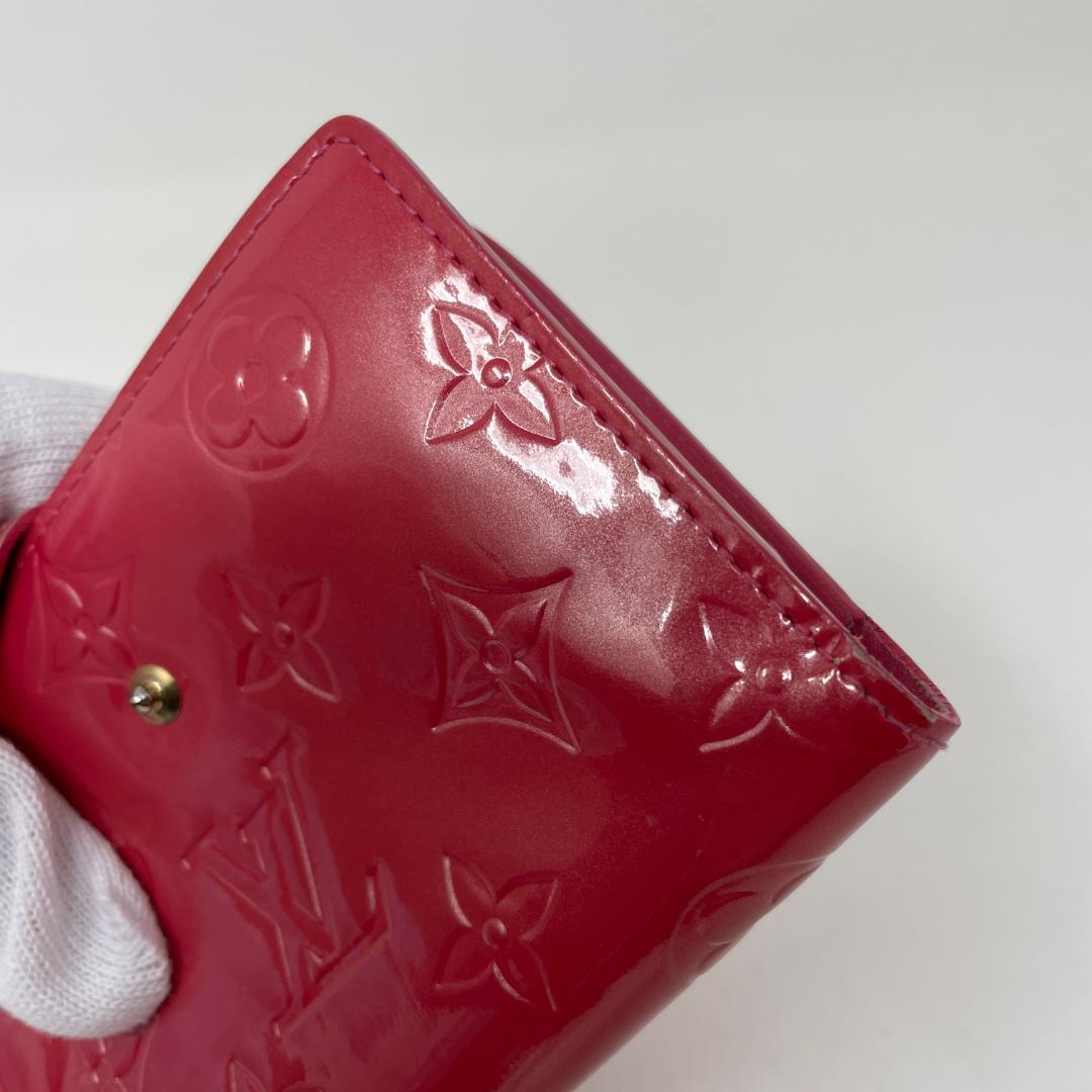 ルイヴィトン モノグラム ヴェルニ がま口 二つ折り財布 ピンク M9141F