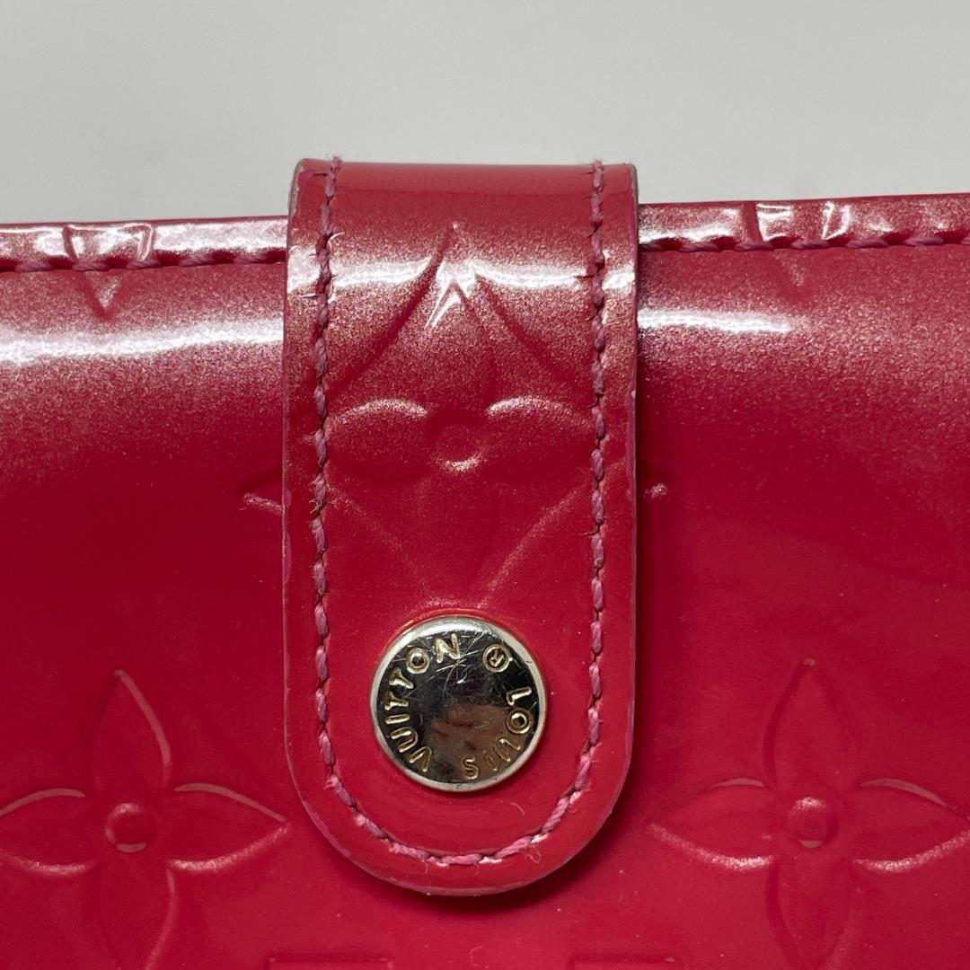 ルイヴィトン モノグラム ヴェルニ がま口 二つ折り財布 ピンク M9141F