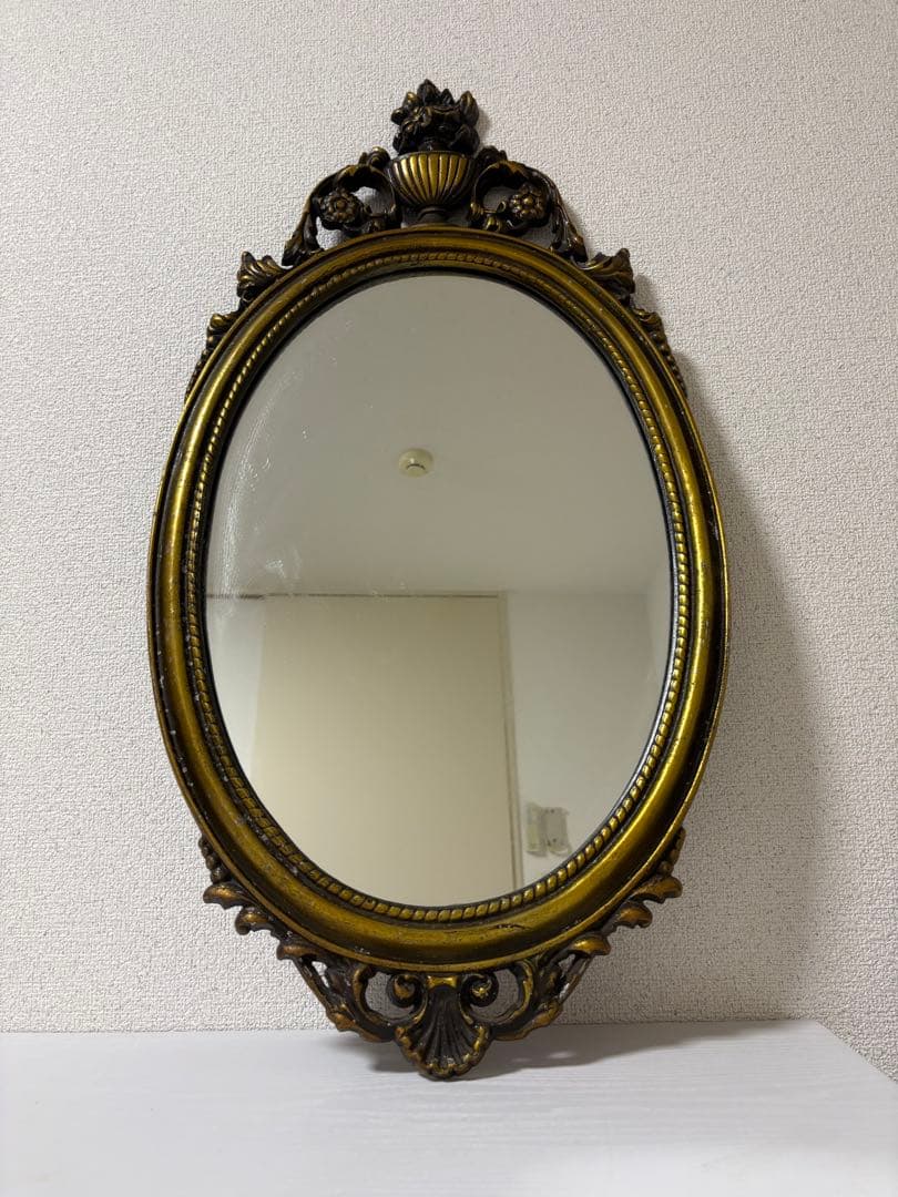 アンティーク風　壁掛けミラー　インテリア　フレンチシャビー　宮殿