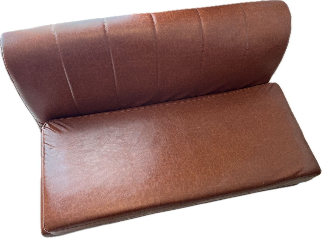 ソファ キャメルブラウン 合皮