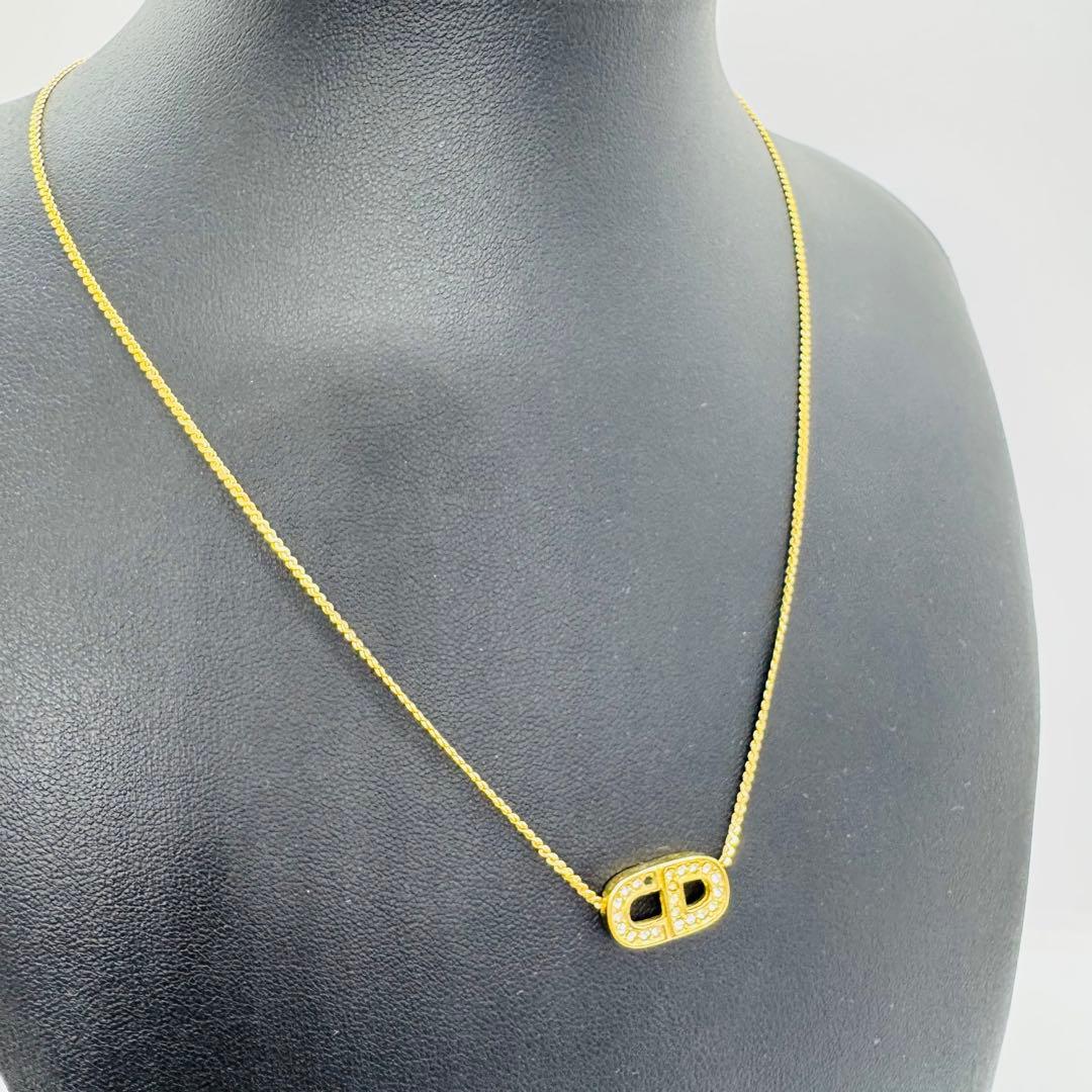 ✨Dior✨ディオール✨CD✨ラインストーン✨ゴールド✨ネックレス✨