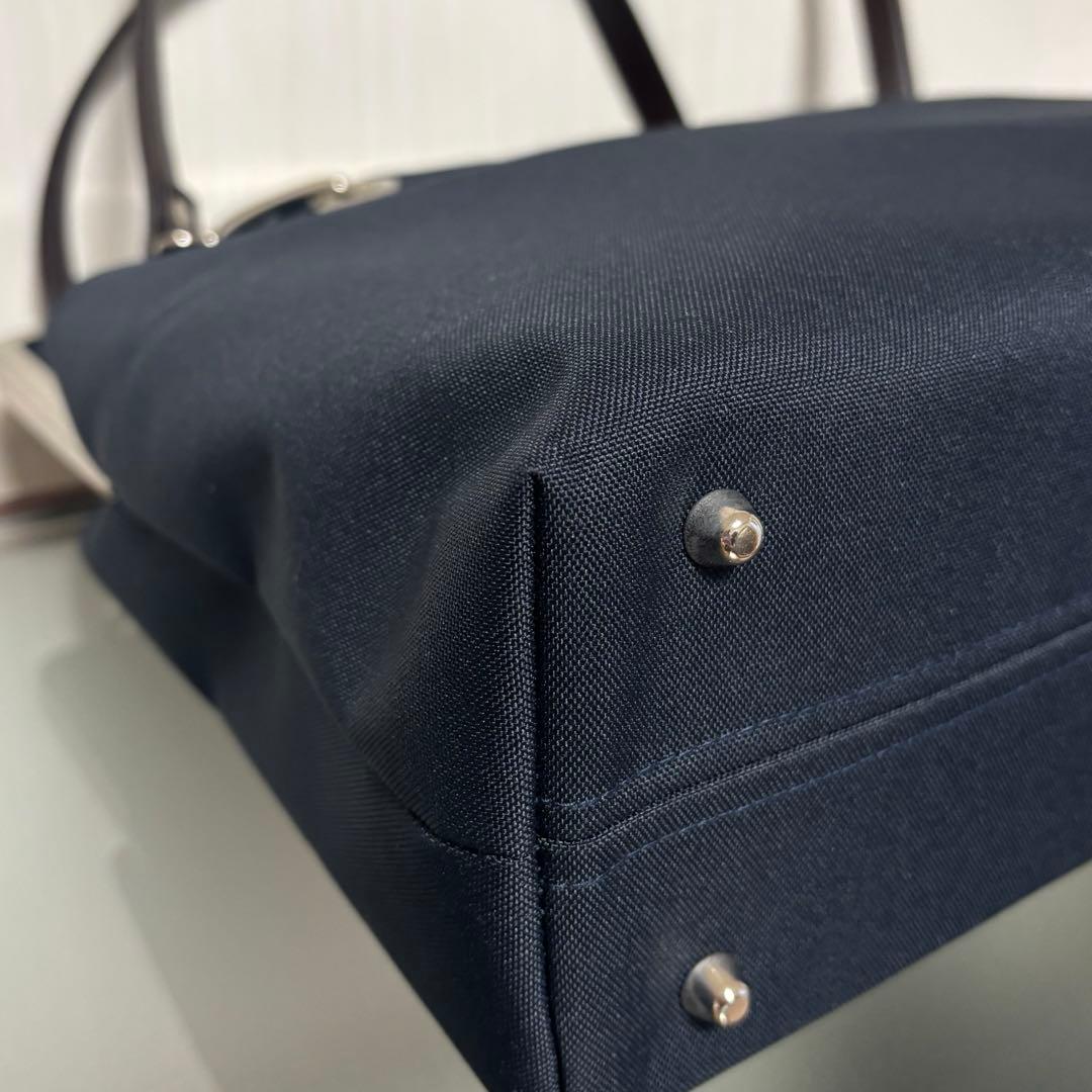 アヤノコウジ　がま口キャリートートバッグ　コーデュラ　ダークネイビー　ビジネス