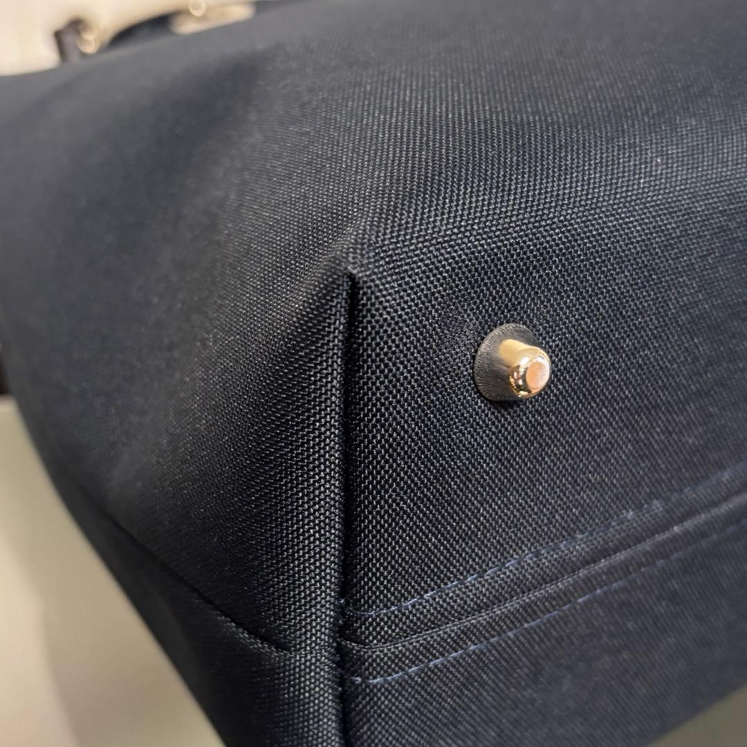 アヤノコウジ　がま口キャリートートバッグ　コーデュラ　ダークネイビー　ビジネス