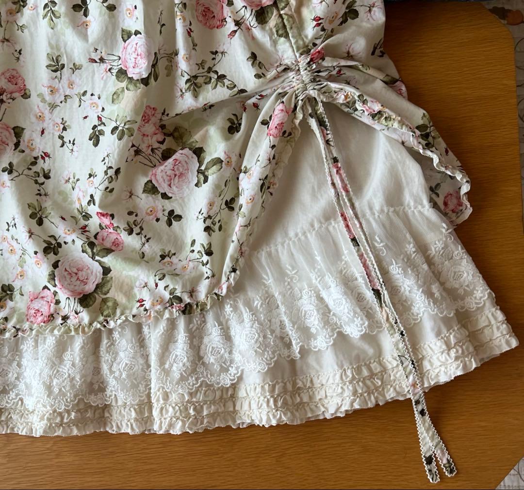 ピンクハウス　キャミソール　スカート　セットアップ　バラ　グリーン