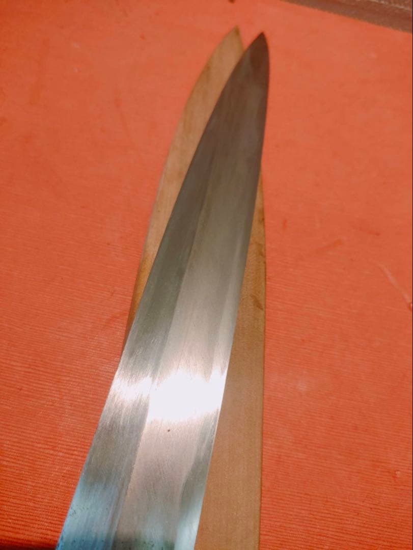 包丁　源金久造　柳刃包丁九寸　鞘付