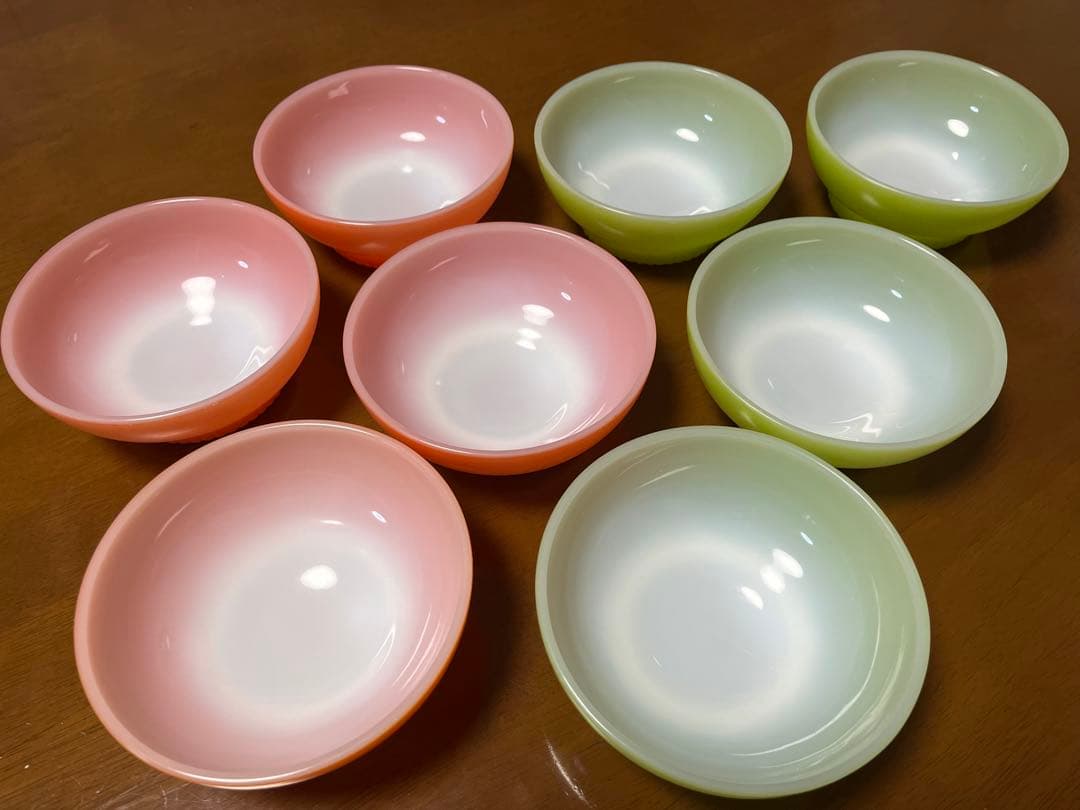 Fire-King ボウル8個　クリスマスカラー