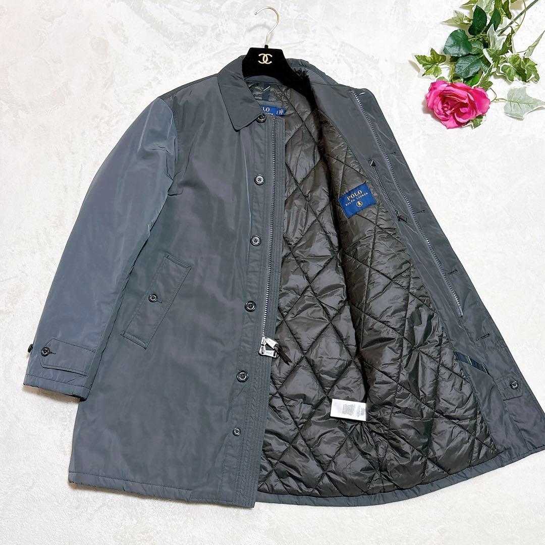 未使用✨　ポロラルフローレン　ステンカラーコート　中綿ジャケット　グレー