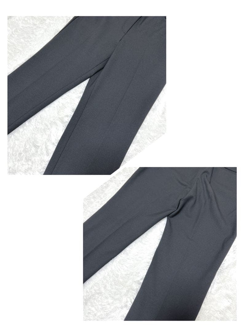 【美品】PLST ウォームリザーブカラーレスジャケット　パンツ　黒　セットアップ