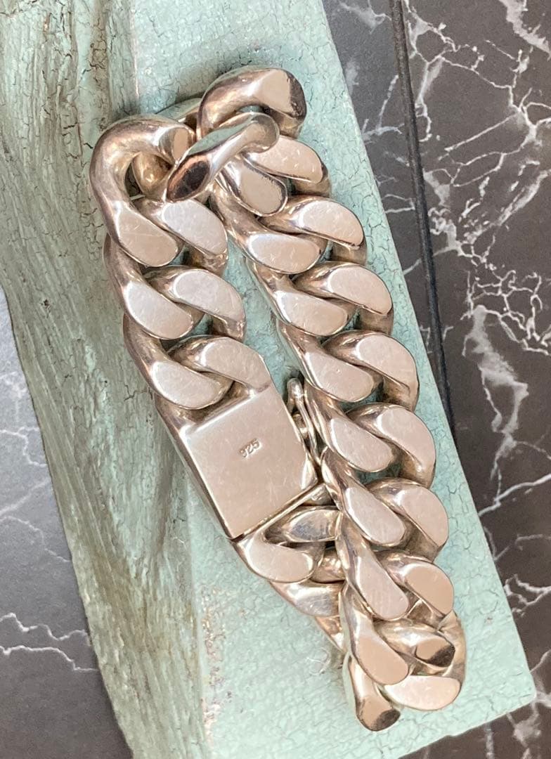 [51] Silver925 / 150g 2面 喜平ブレスレット ヴィンテージ