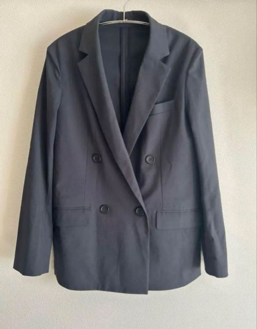 PLST　リネンブレンド ダブルジャケット＆テーパードパンツ　セットアップ