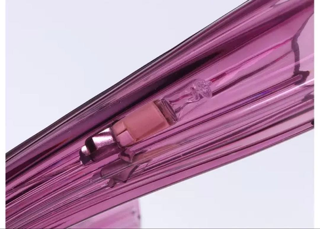 パープルガラスのシャンデリア 6灯G9L e d電球付き