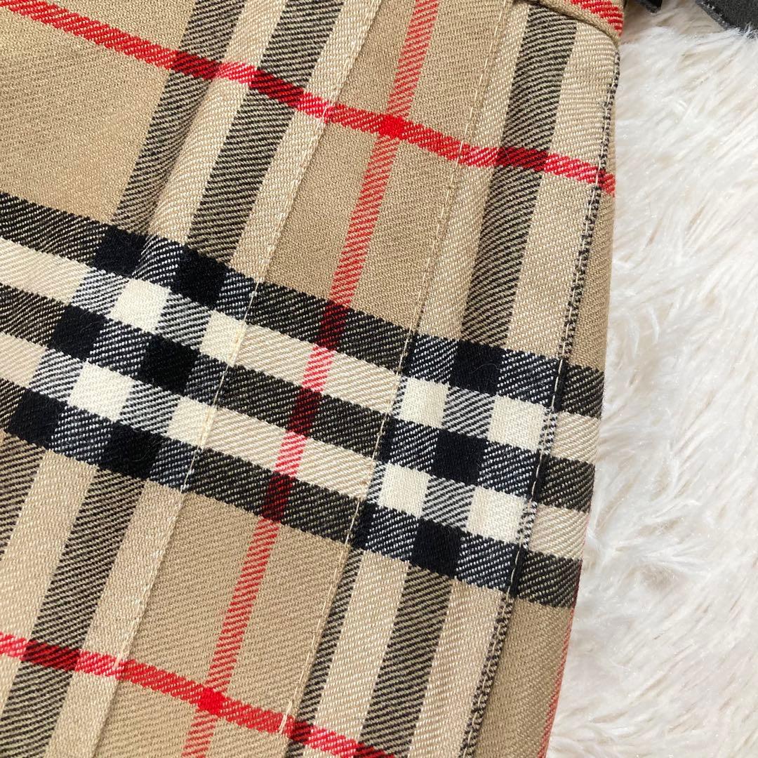 美品 バーバリーズ プリーツ 巻きスカート 2WAYノバチェック スコットランド