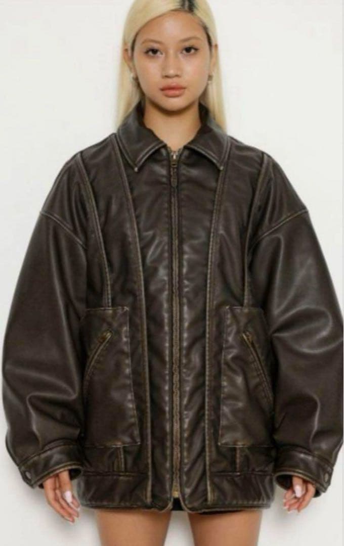 Laguagem フェイクレザージャケット