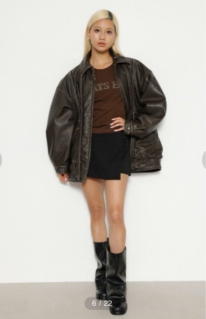 Laguagem フェイクレザージャケット