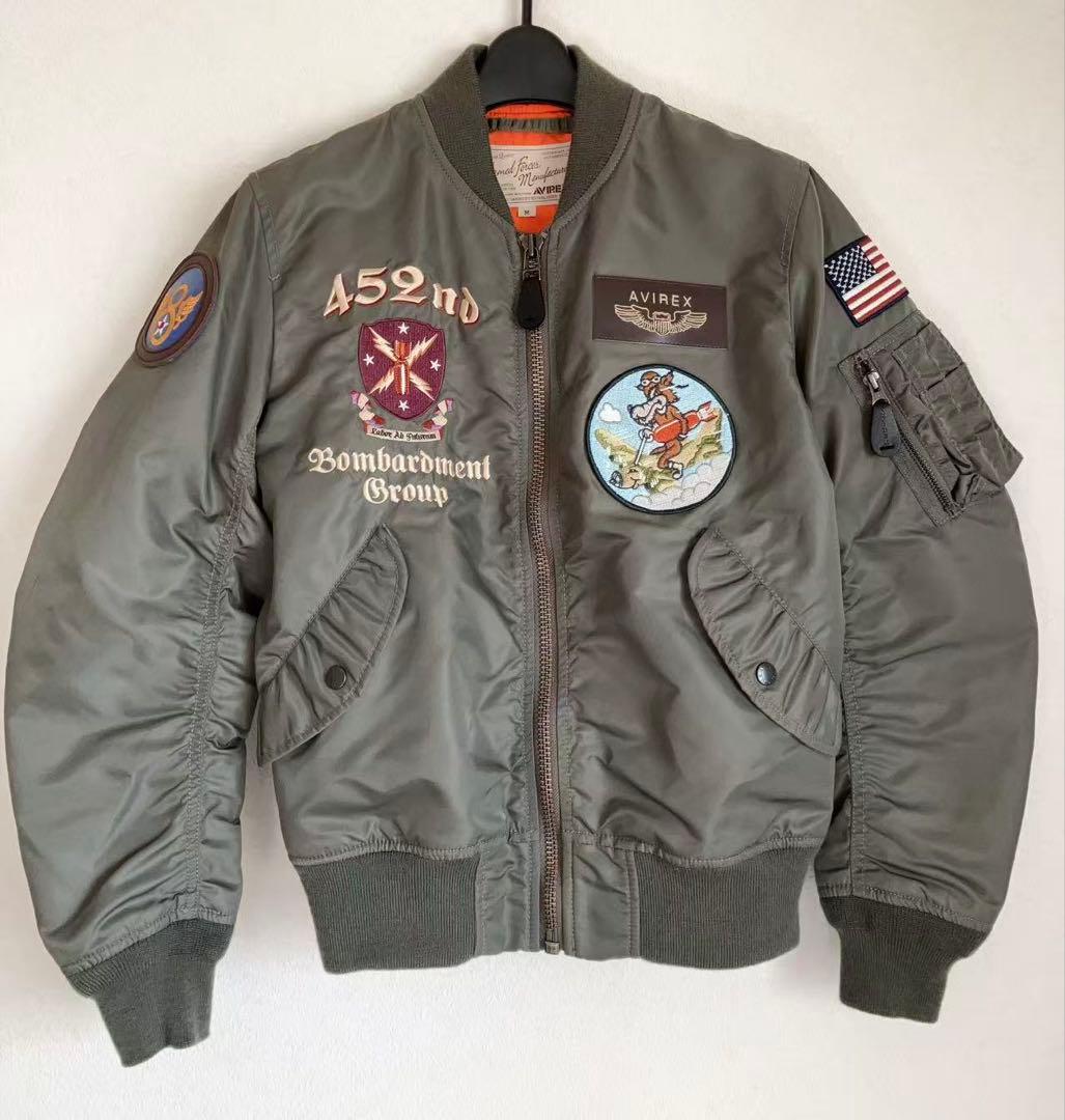 【WEB限定】AVIREX M MA-1フライトジャケット452nd刺繍鷹鷲鳥