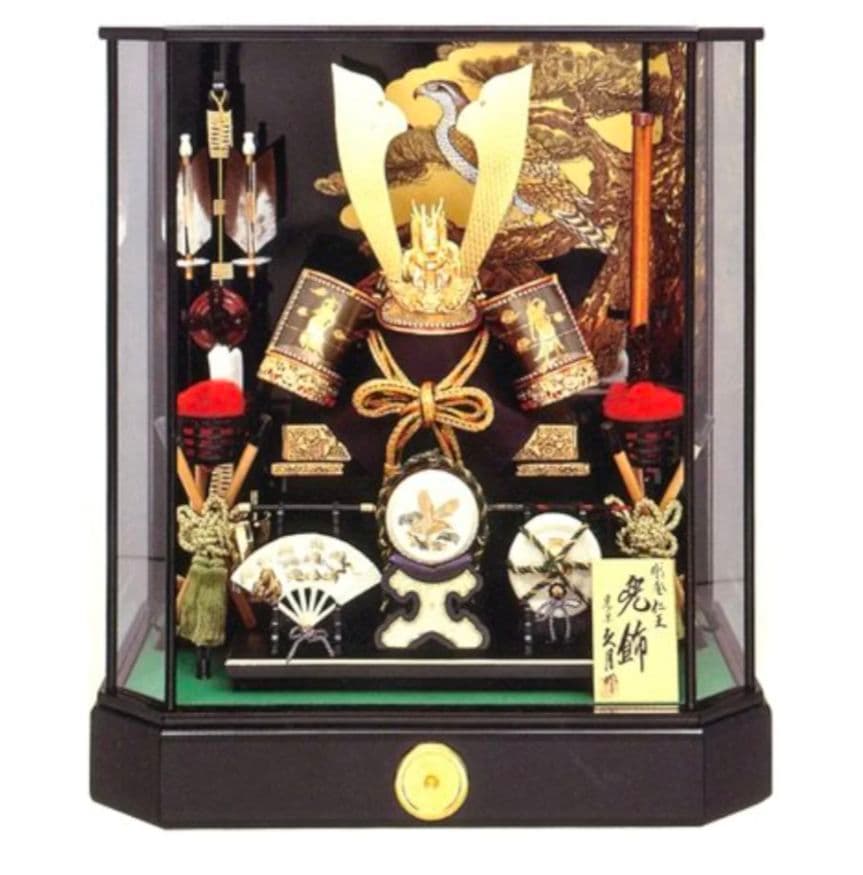 東京久月　兜飾　彫金仁王　五月人形