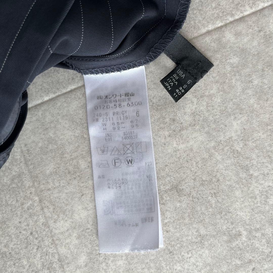 【大きいサイズ】iCB ノーカラー ストライプ パンツスーツ セットアップ