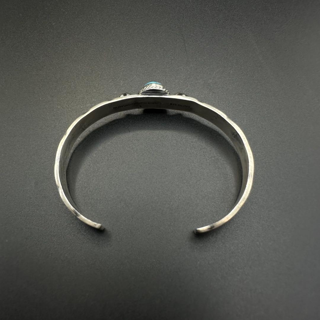 Navajo Sunshine Reeves ターコイズ スタンプワークバングル