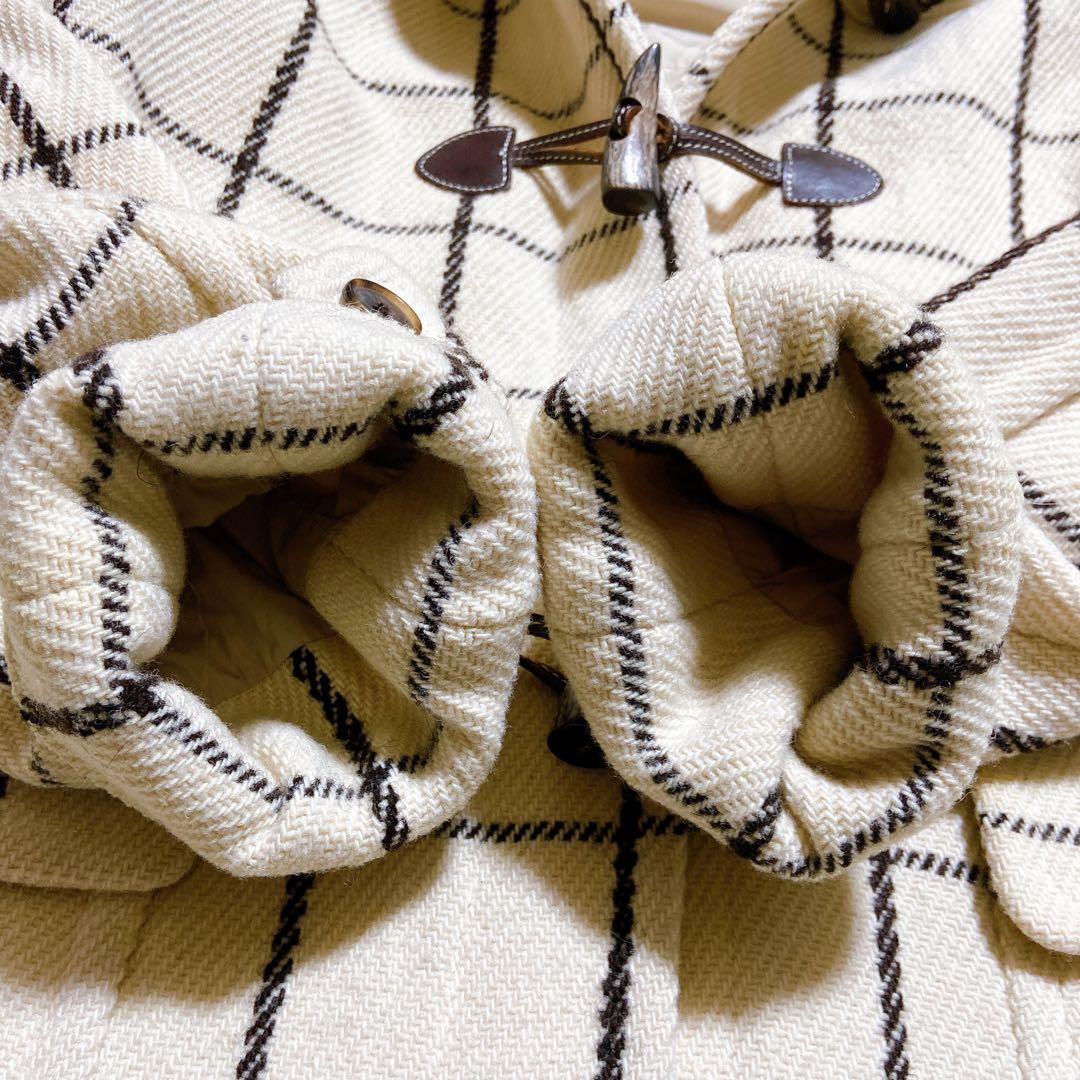 美品☆オールドイングランド　ダッフルコート　チェック柄　希少　レディース　S