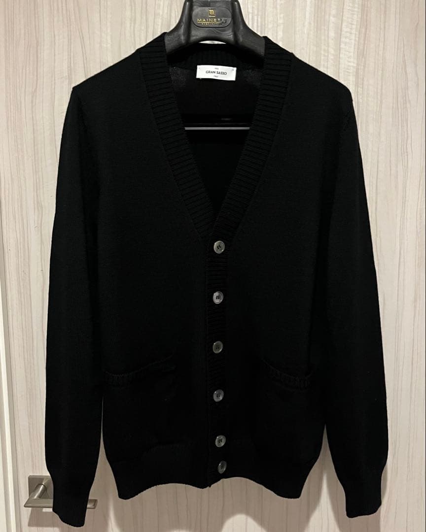 GRAN SASSO / グランサッソ 8ゲージ ウールニットカーディガン 48