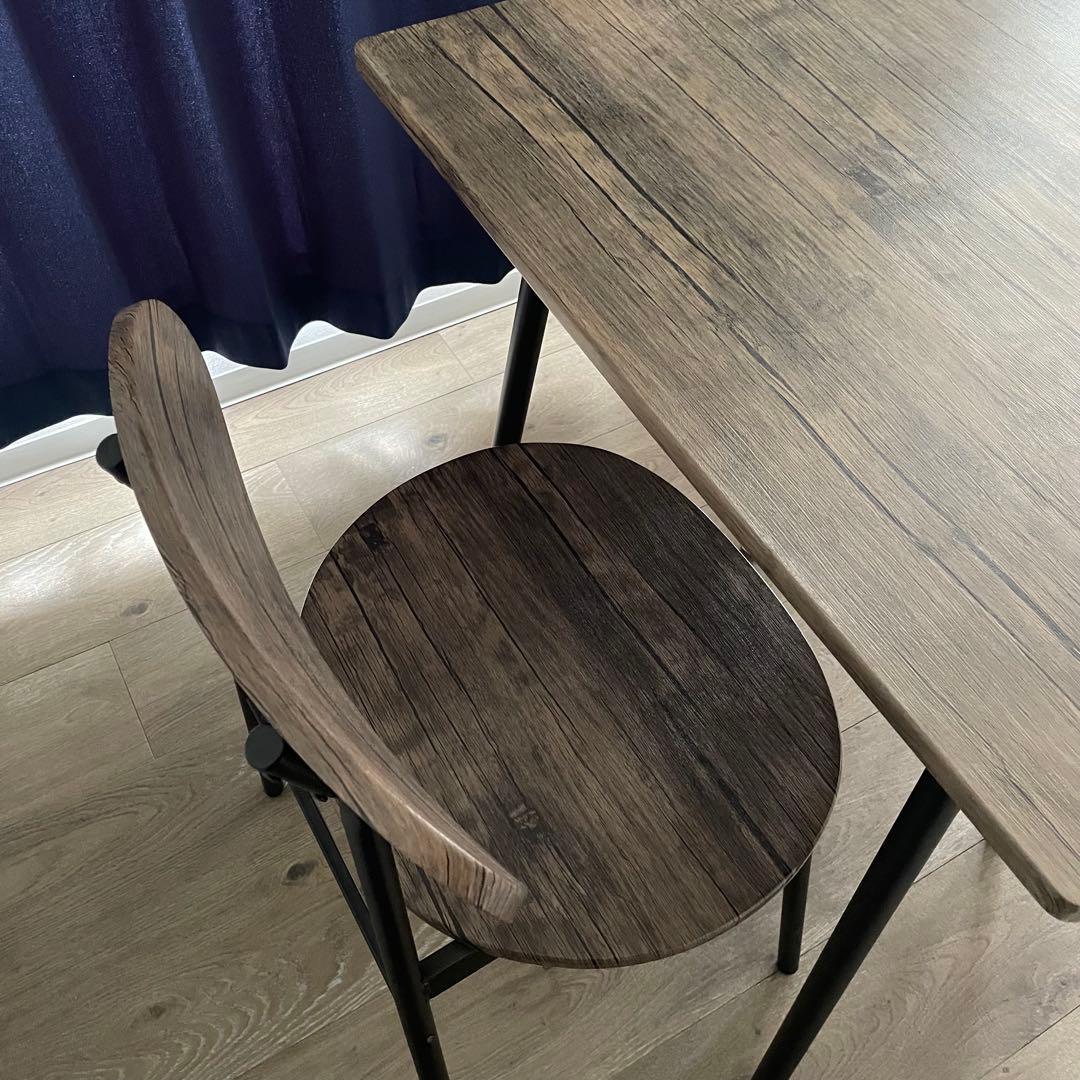 ダイニングテーブル　チェア　3点セット　アイアン　2人掛け