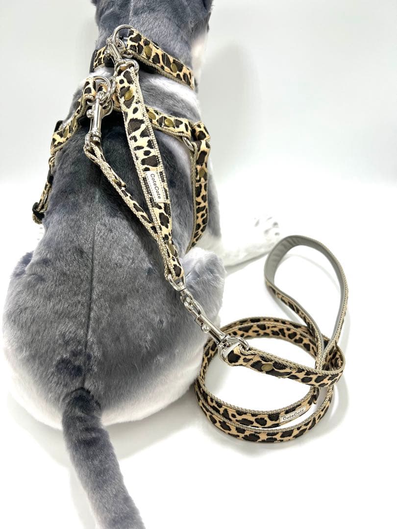 犬用品　首輪・ハーネス・リード・ジョイントリードのフルセット　ハンドメイド