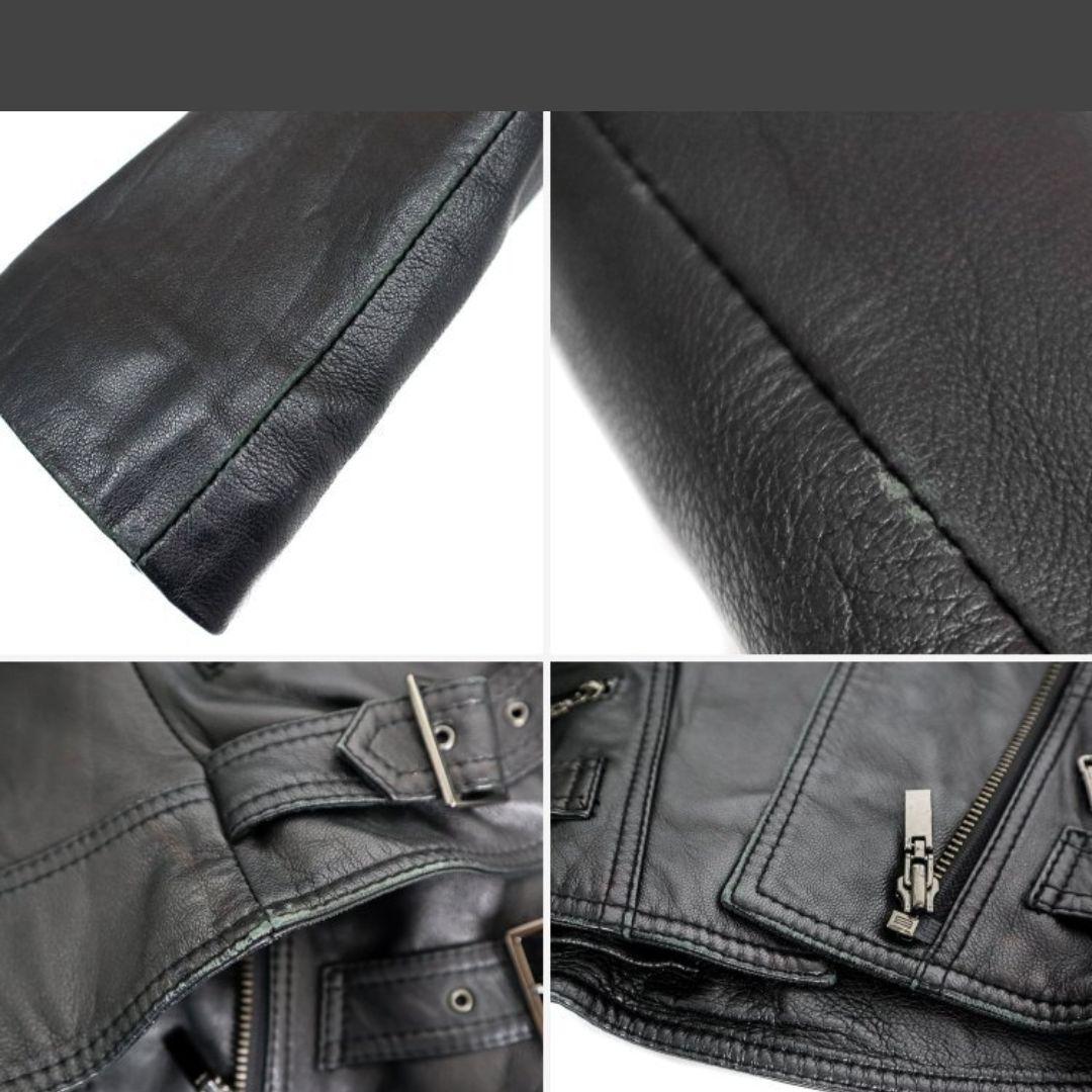 アンディ Andy ラムレザー ファー付き レザージャケット レディース S 黒