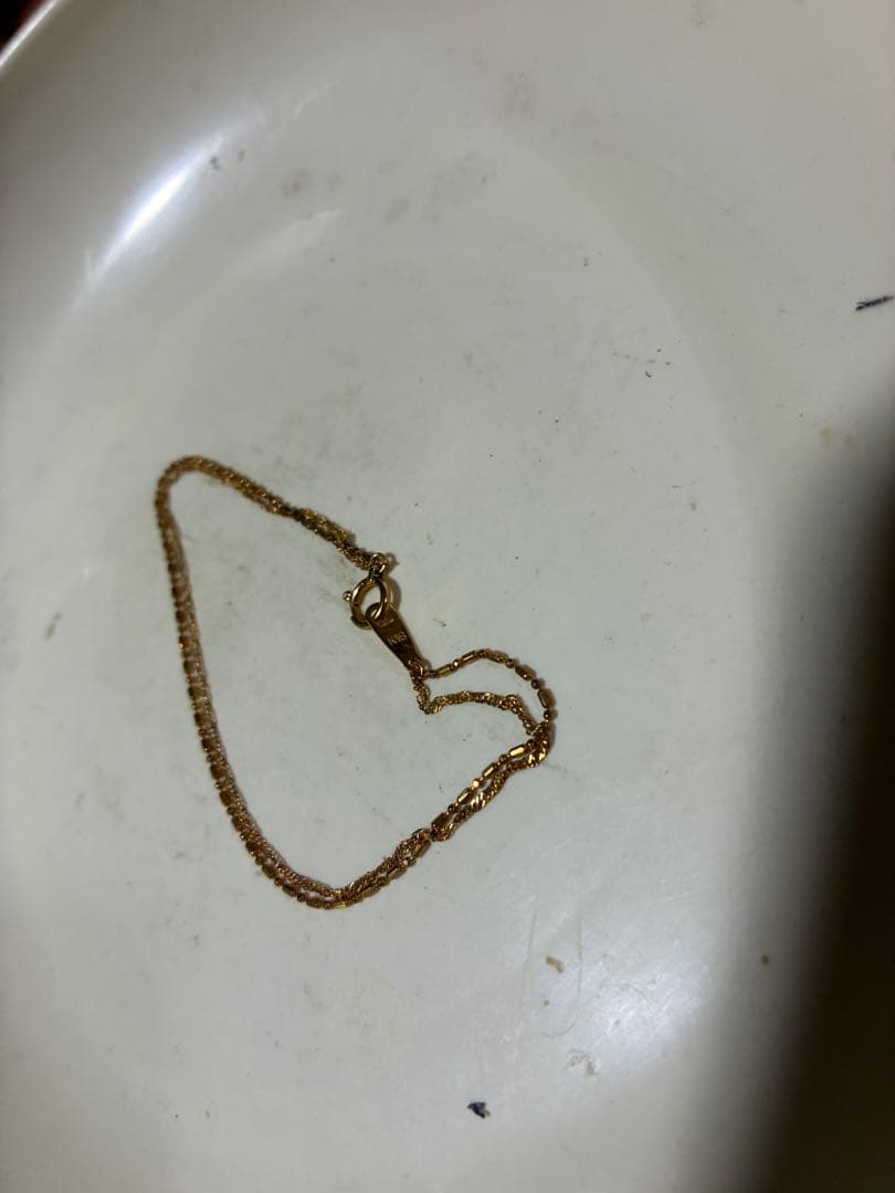 刻印K18 4グラム弱　二重チェーン　ブレスレット